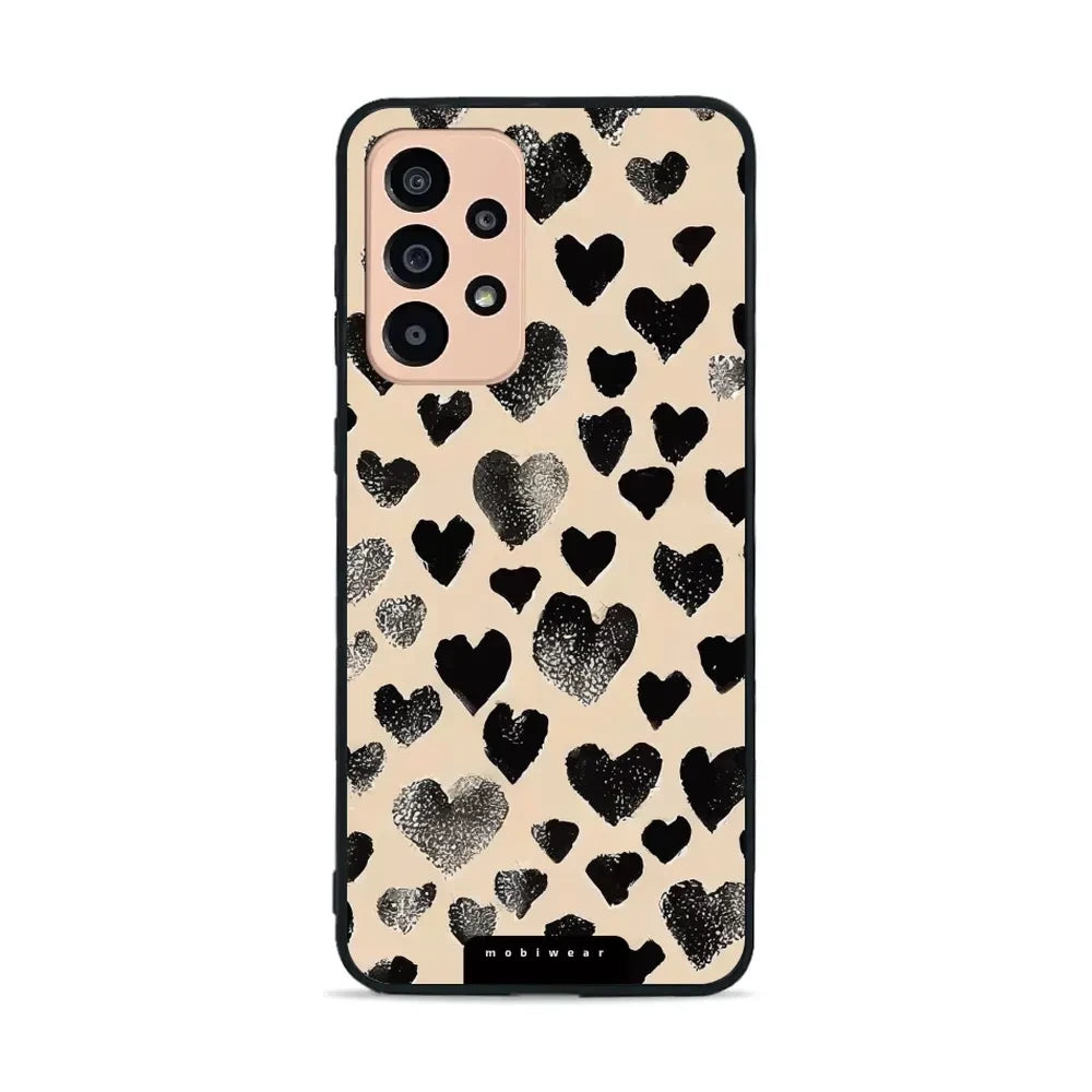 Handyhülle für Galaxy A33 5G, Mobiwear Glossy Case, Beige Liebe