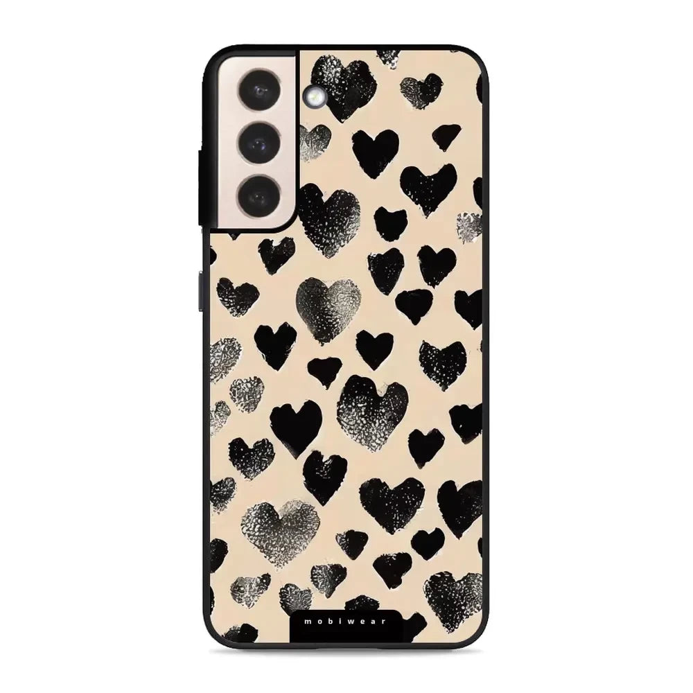 Handyhülle für Galaxy S21 Plus, Mobiwear Glossy Case, Beige Liebe