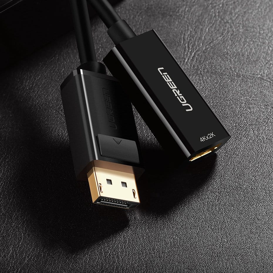 Ugreen DisplayPort (männlich) – HDMI (weiblich) Adapter, FHD, 0,25 m, Schwarz