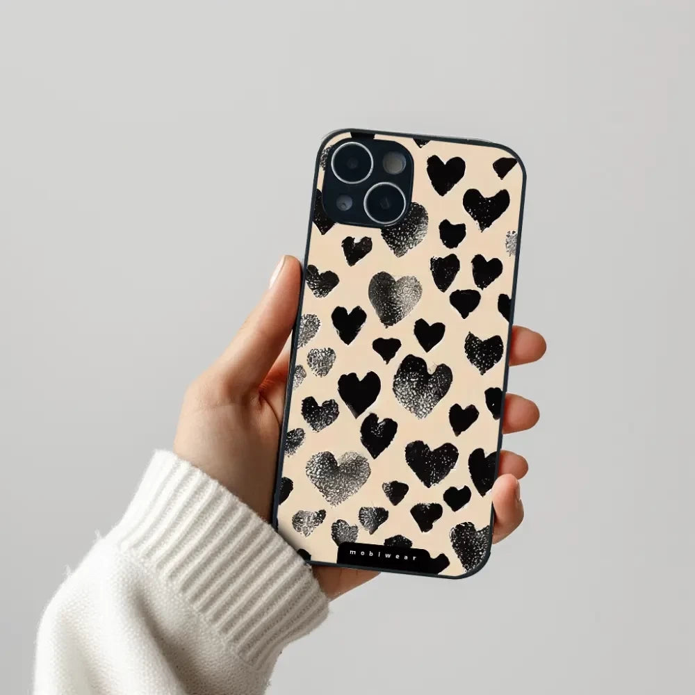 Handyhülle für Oppo A98 5G, Mobiwear Glossy Case, Beige Liebe