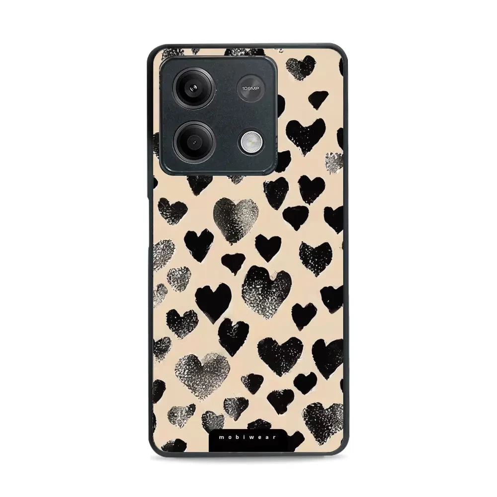 Handyhülle für Xiaomi Redmi Note 13 5G, Mobiwear Glossy Case, Beige Liebe