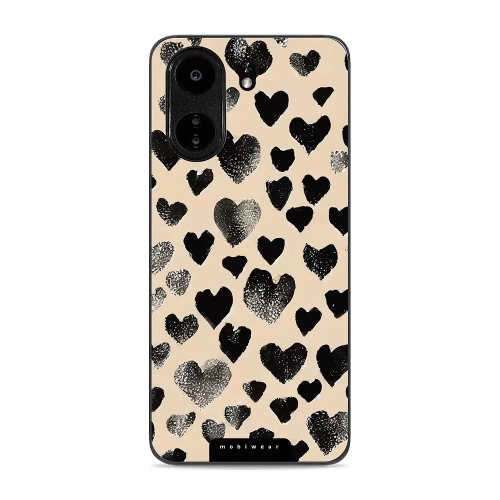 Handyhülle für Xiaomi Redmi 13C 5G, Mobiwear Glossy Case, Beige Liebe