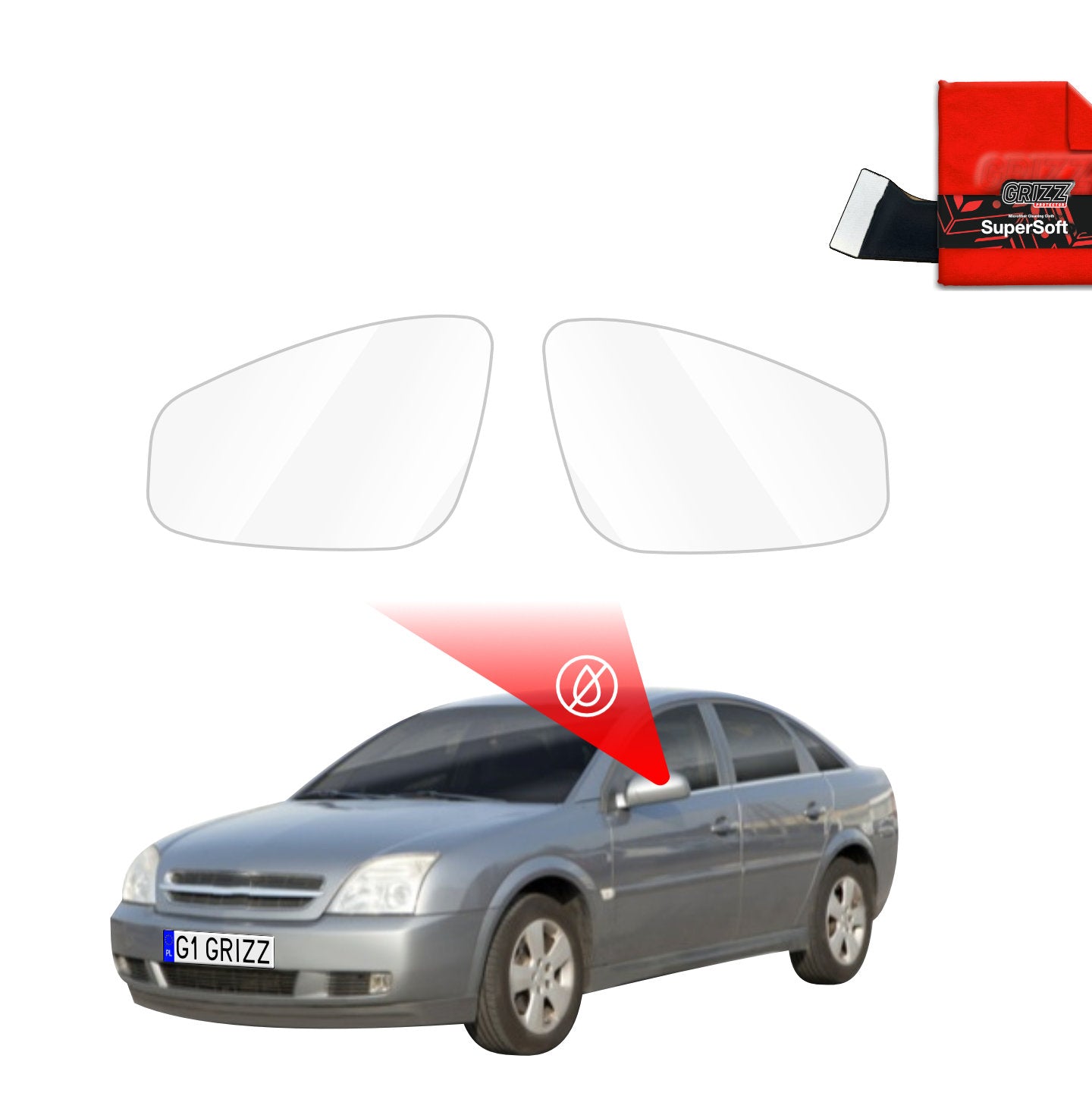 Regenschutzfolie Grizz Protector für Außenspiegel - Opel Vectra C Liftback (2002-2005)