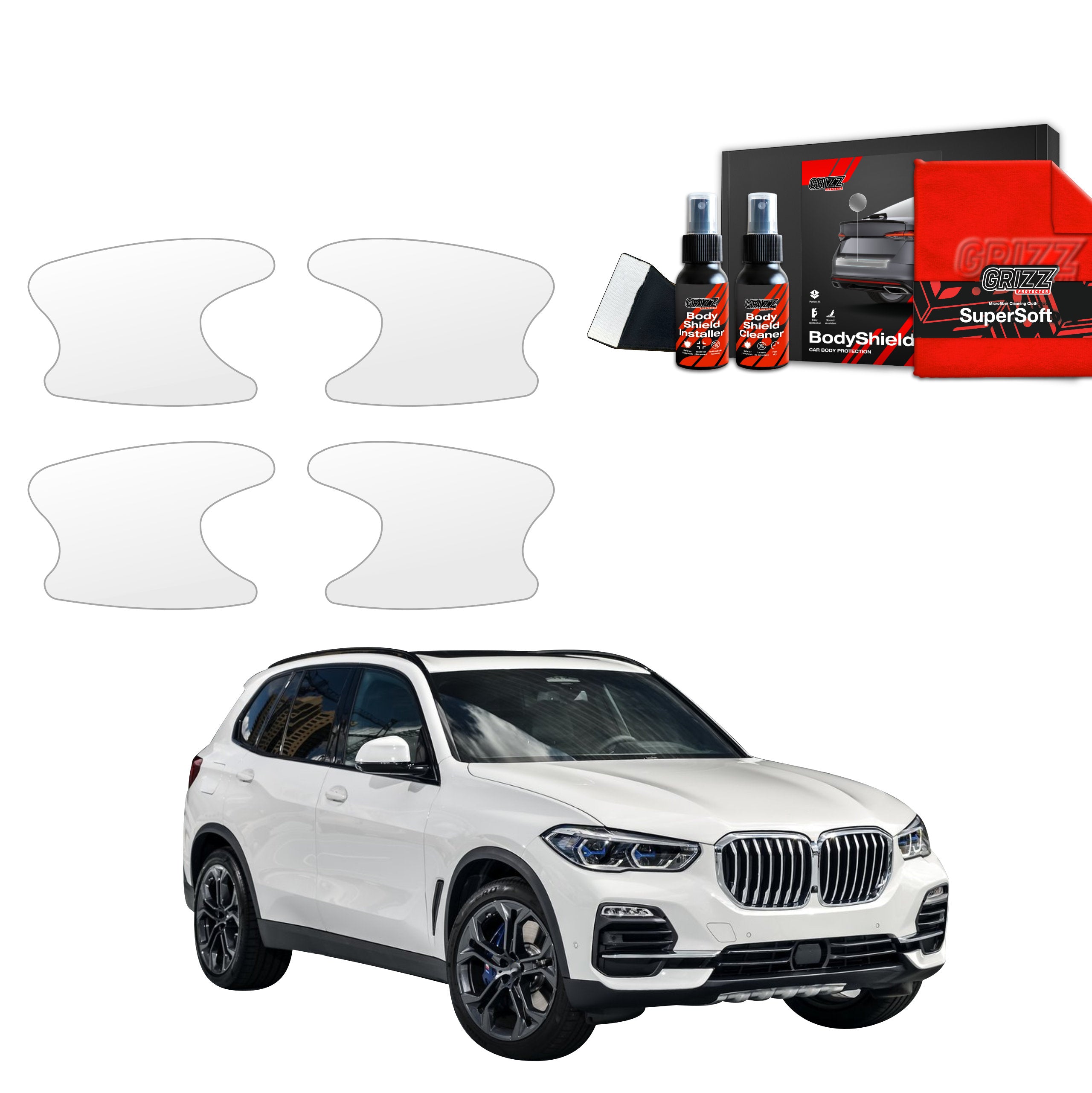 4in1 Schutzfolie Grizz Protector für Türgriffmulden - BMW X5 (2018-2023)