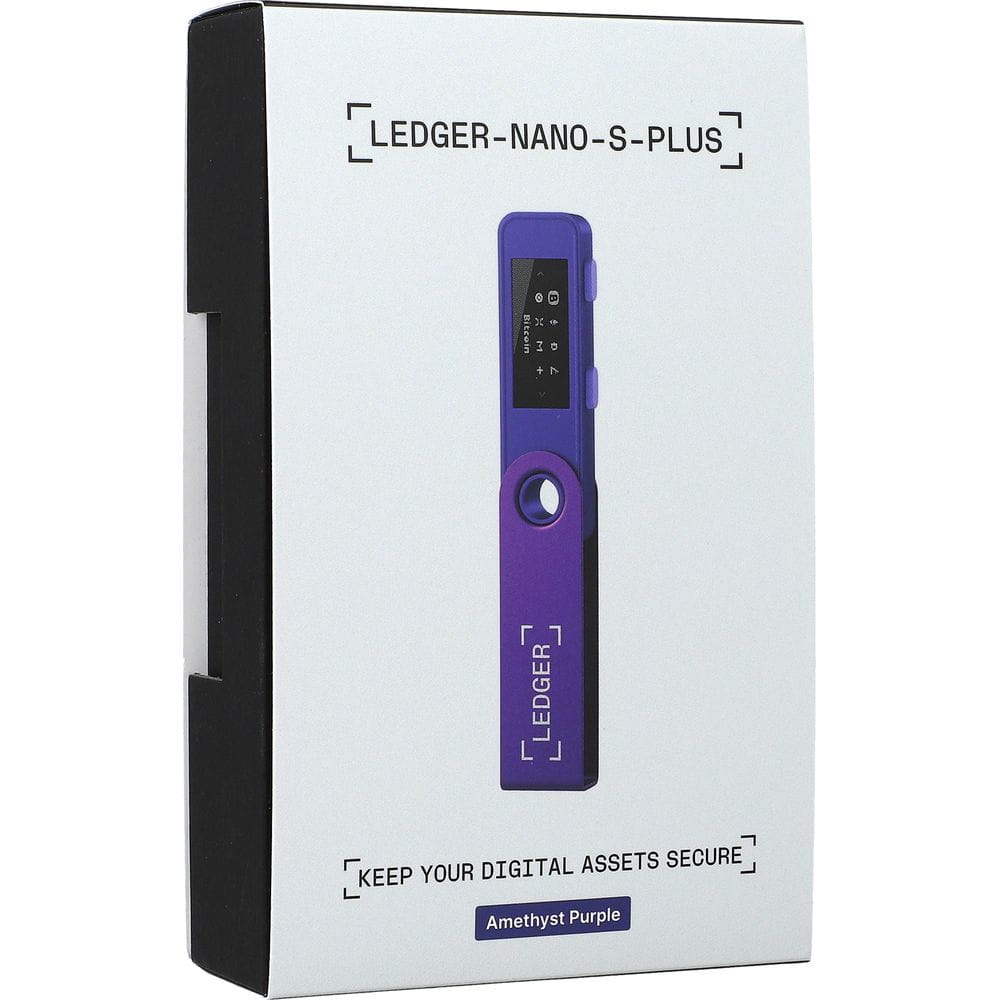 Kryptowährungs-Wallet und NFT Ledger Nano S Plus, Violett/Violett