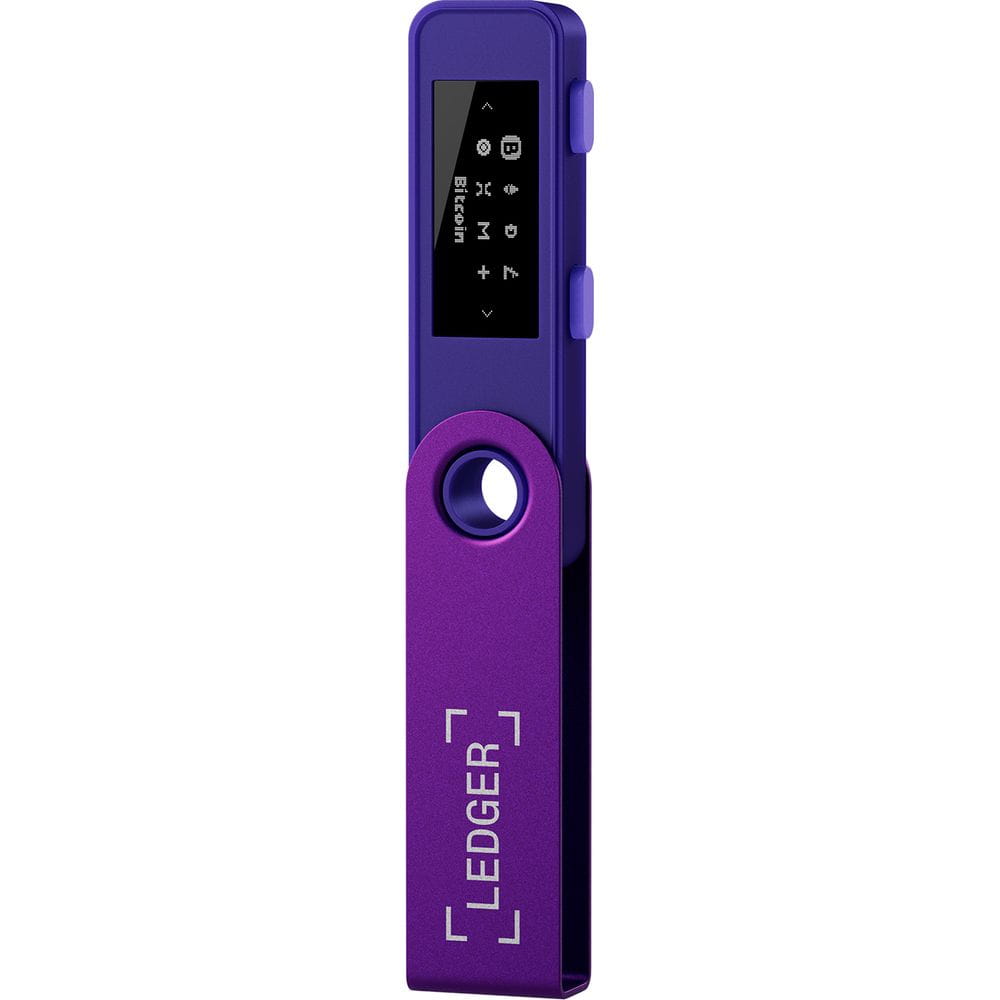 Kryptowährungs-Wallet und NFT Ledger Nano S Plus, Violett/Violett