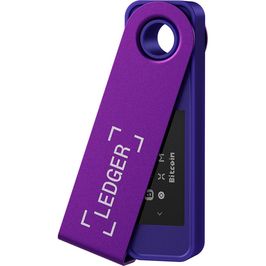 Kryptowährungs-Wallet und NFT Ledger Nano S Plus, Violett/Violett