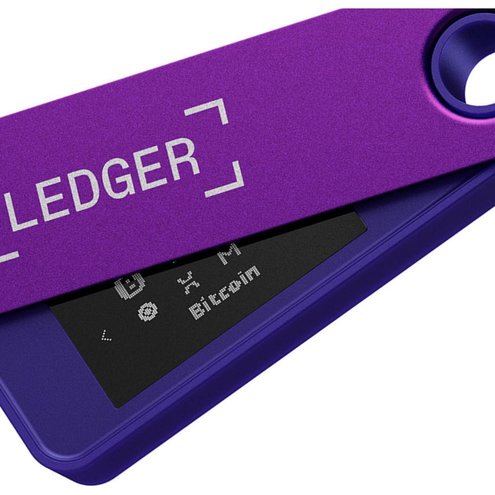 Kryptowährungs-Wallet und NFT Ledger Nano S Plus, Violett/Violett