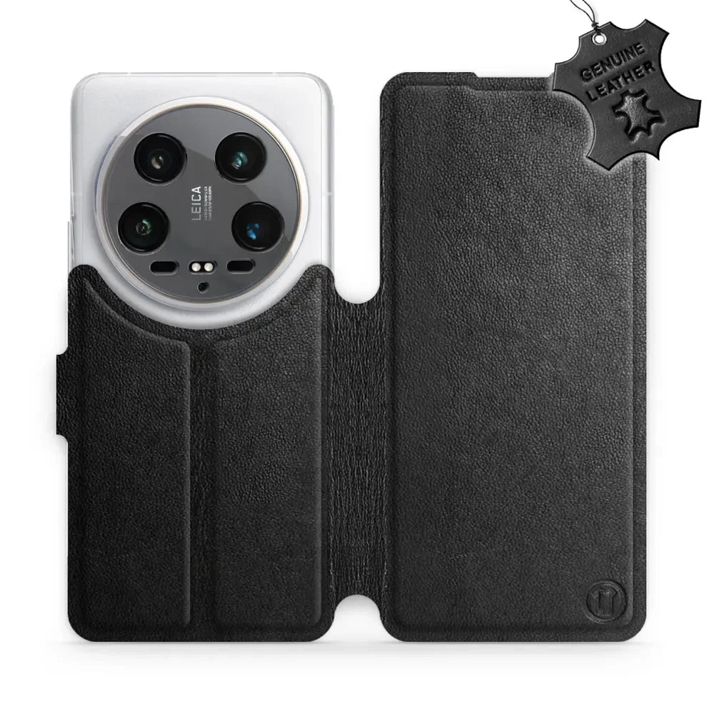 Echtleder Handyhülle für Xiaomi 14 Ultra, Mobiwear Leather, Schwarz