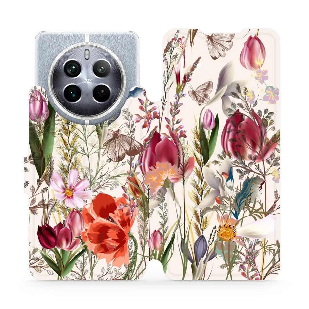 Handyhülle mit klappe für Realme 12 5G, Mobiwear Book, Blumenstrauß