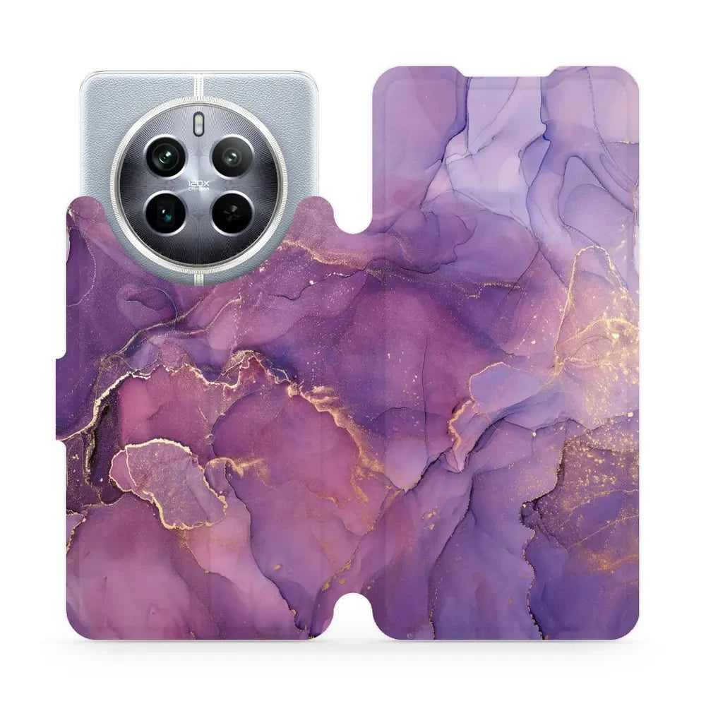 Handyhülle mit klappe für Realme 12 5G, Mobiwear Book, Violett