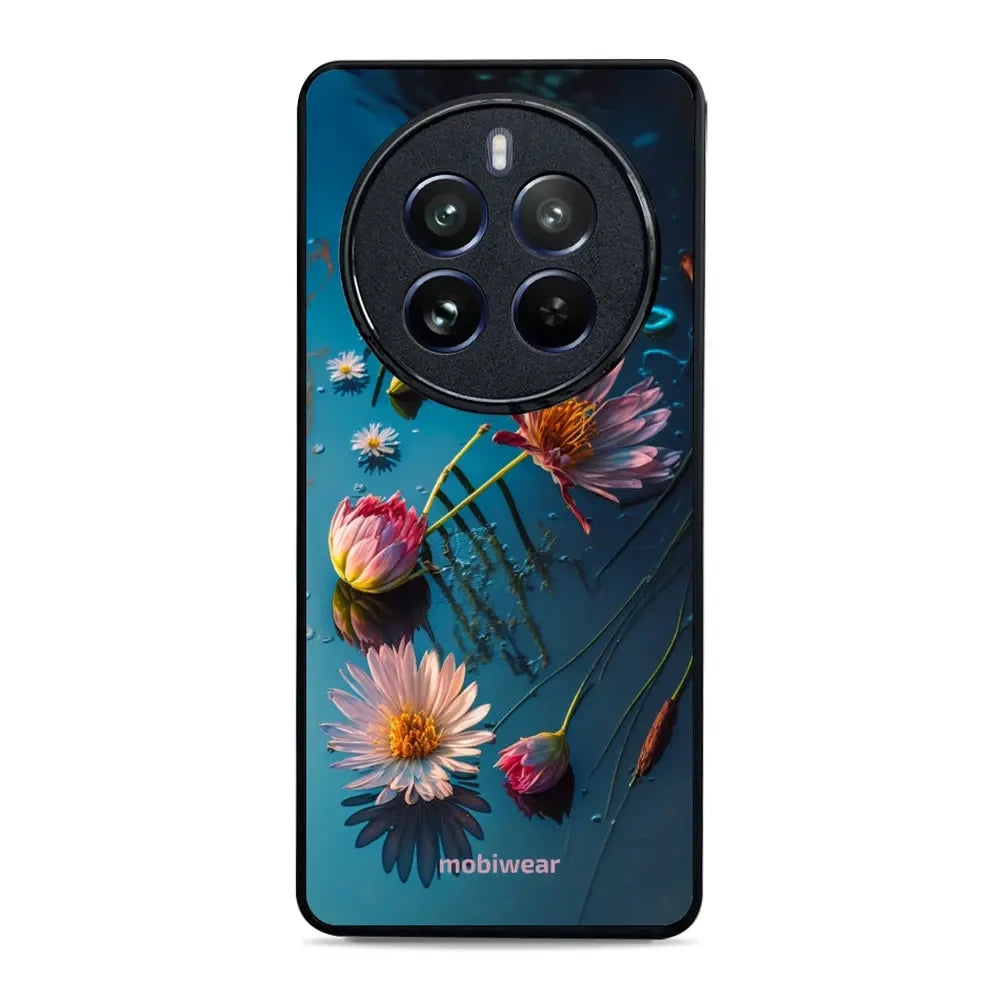 Handyhülle für Realme 12 Pro, Mobiwear Glossy Case, Blau-Blumig