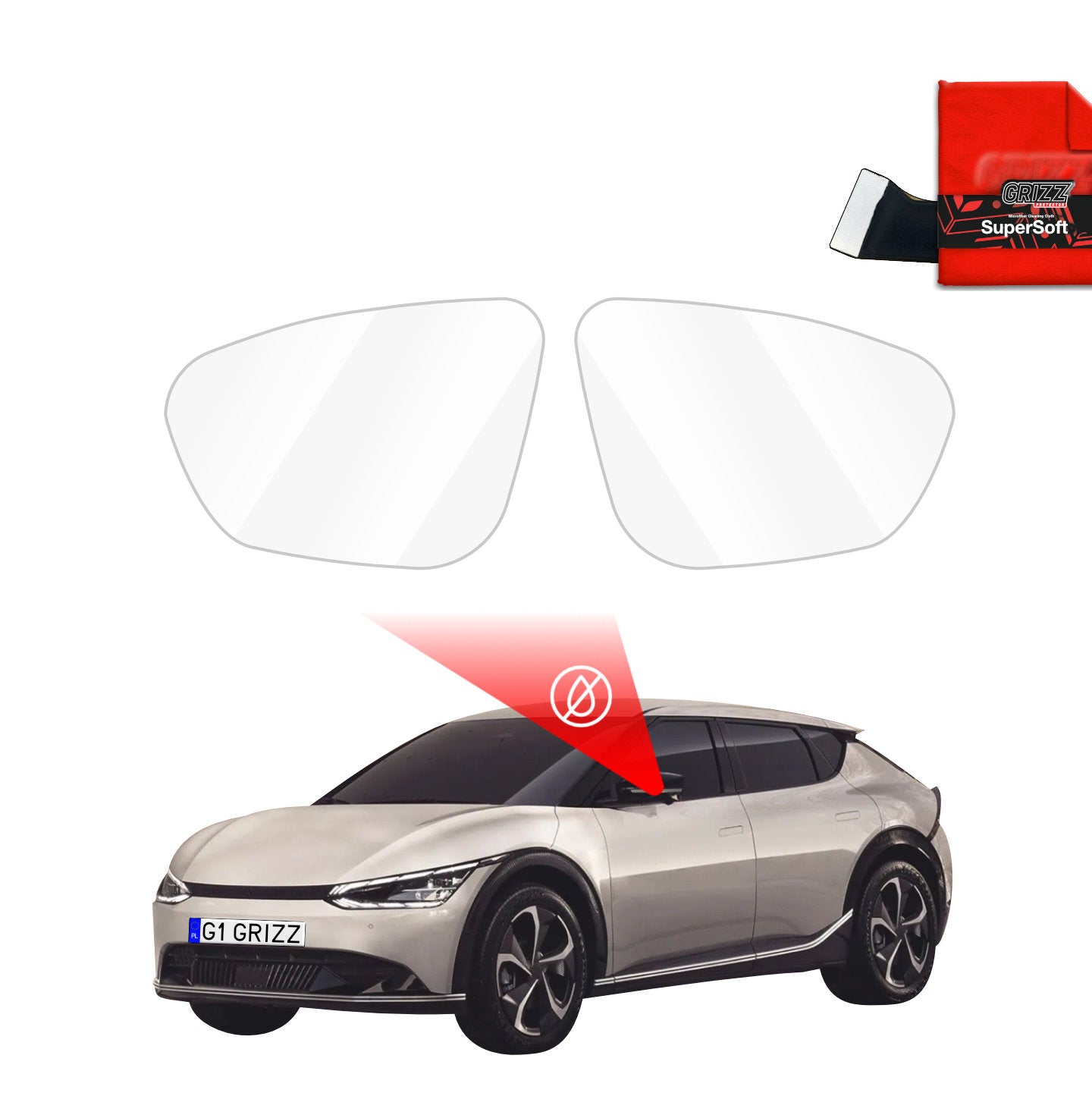 Regenschutzfolie Grizz Protector für Außenspiegel - Kia EV6 (2025-2026)