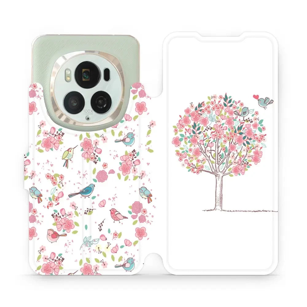 Handyhülle mit klappe für Honor Magic6 Pro, Mobiwear Book, Rosa Hain