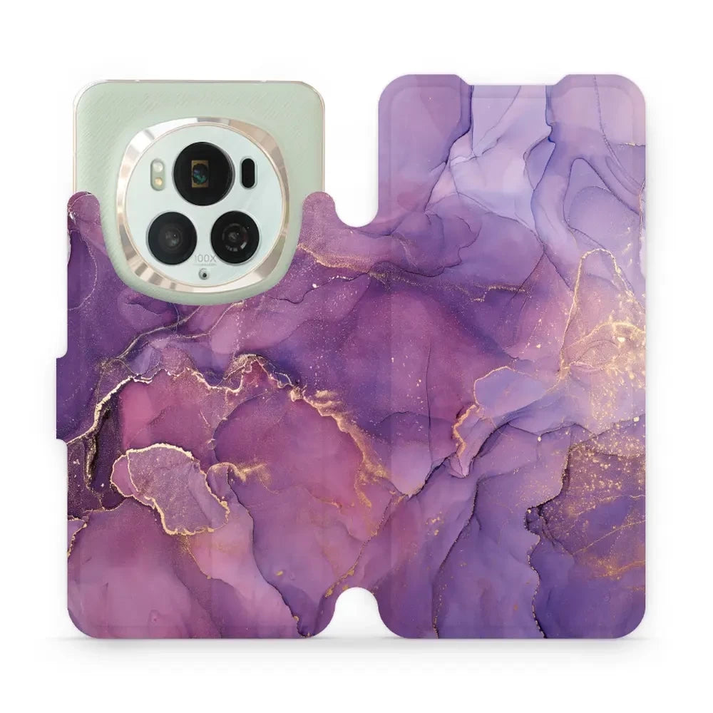 Handyhülle mit klappe für Honor Magic6 Pro, Mobiwear Book, Violett