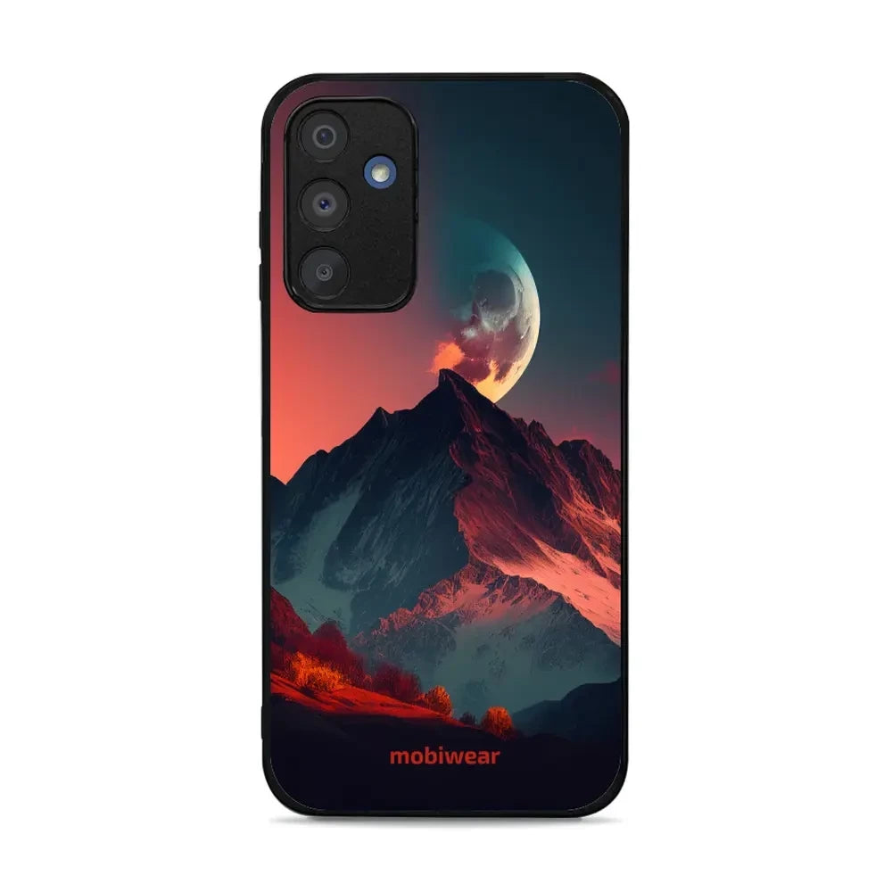 Handyhülle für Galaxy M15 5G, Mobiwear Glossy Case, Gebirgsdämmerung