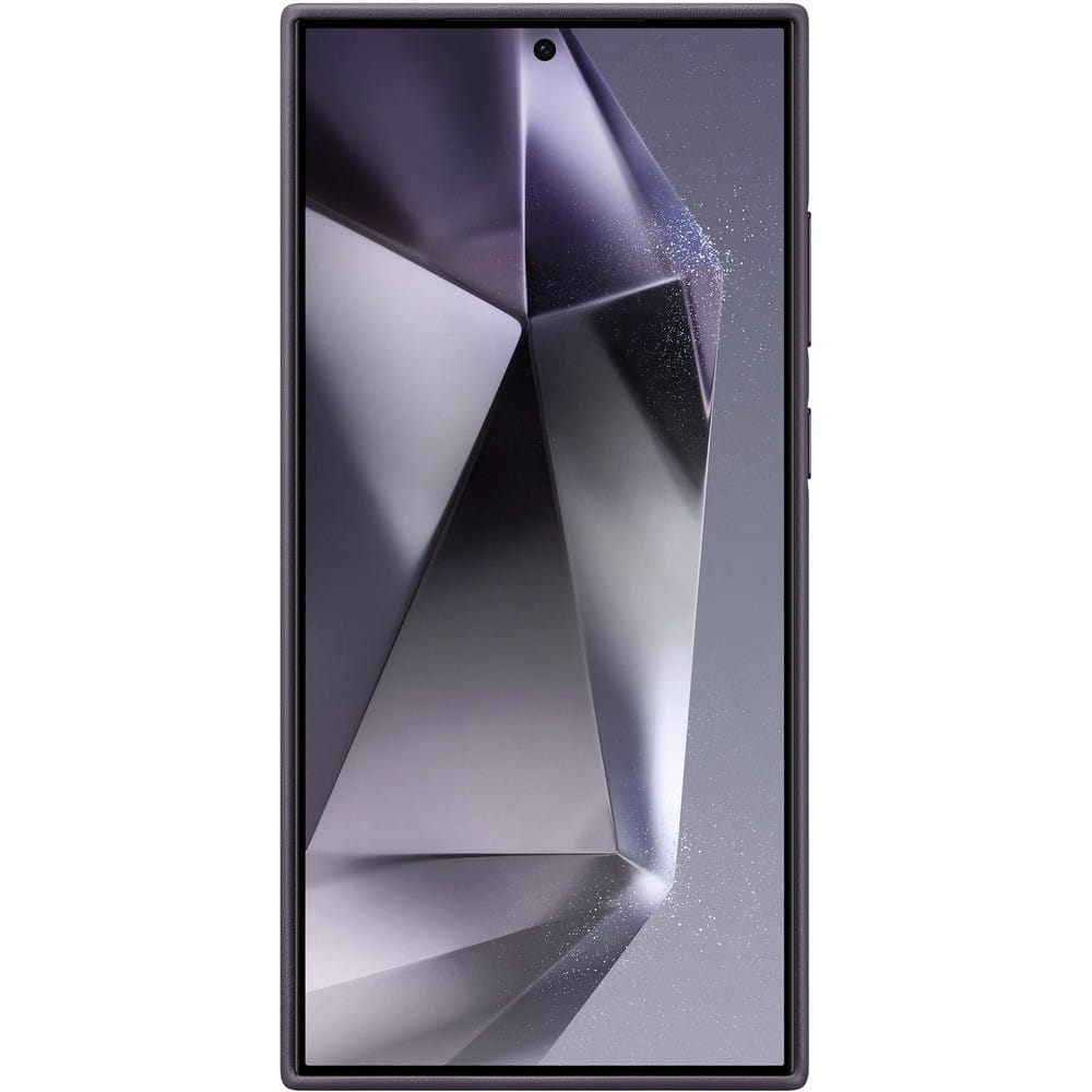 Schutzhülle für Galaxy S24 Ultra, Samsung Vegan Leather Cover, Dunkelviolett