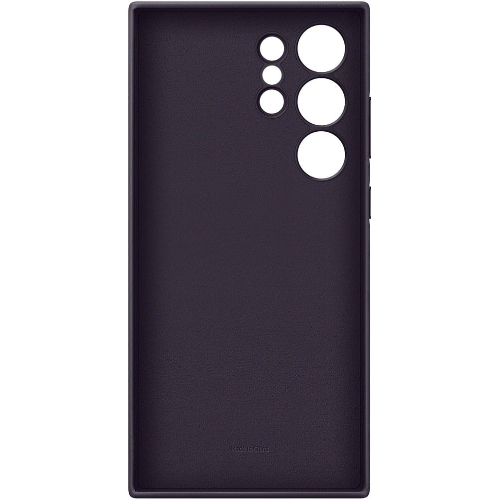 Schutzhülle für Galaxy S24 Ultra, Samsung Vegan Leather Cover, Dunkelviolett