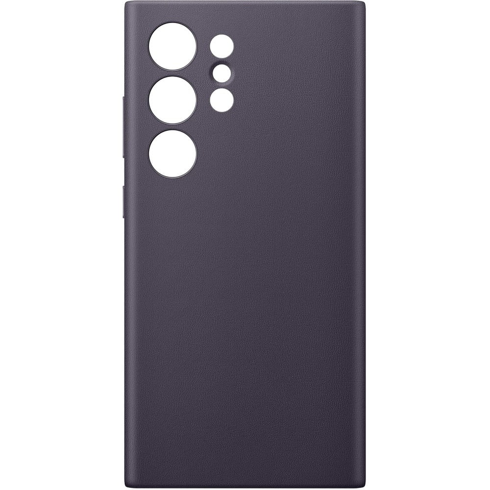 Schutzhülle für Galaxy S24 Ultra, Samsung Vegan Leather Cover, Dunkelviolett