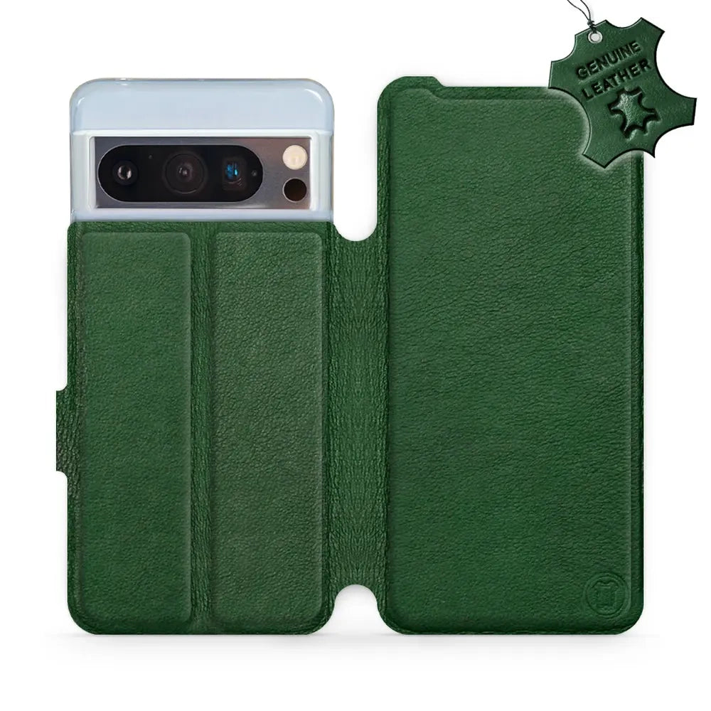 Echtleder Handyhülle für Google Pixel 8 Pro, Mobiwear Leather, Grün