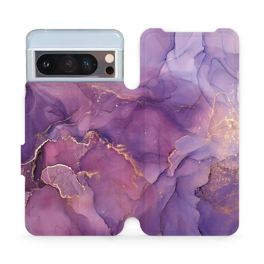 Handyhülle mit klappe für Google Pixel 8 Pro, Mobiwear Book, Violett