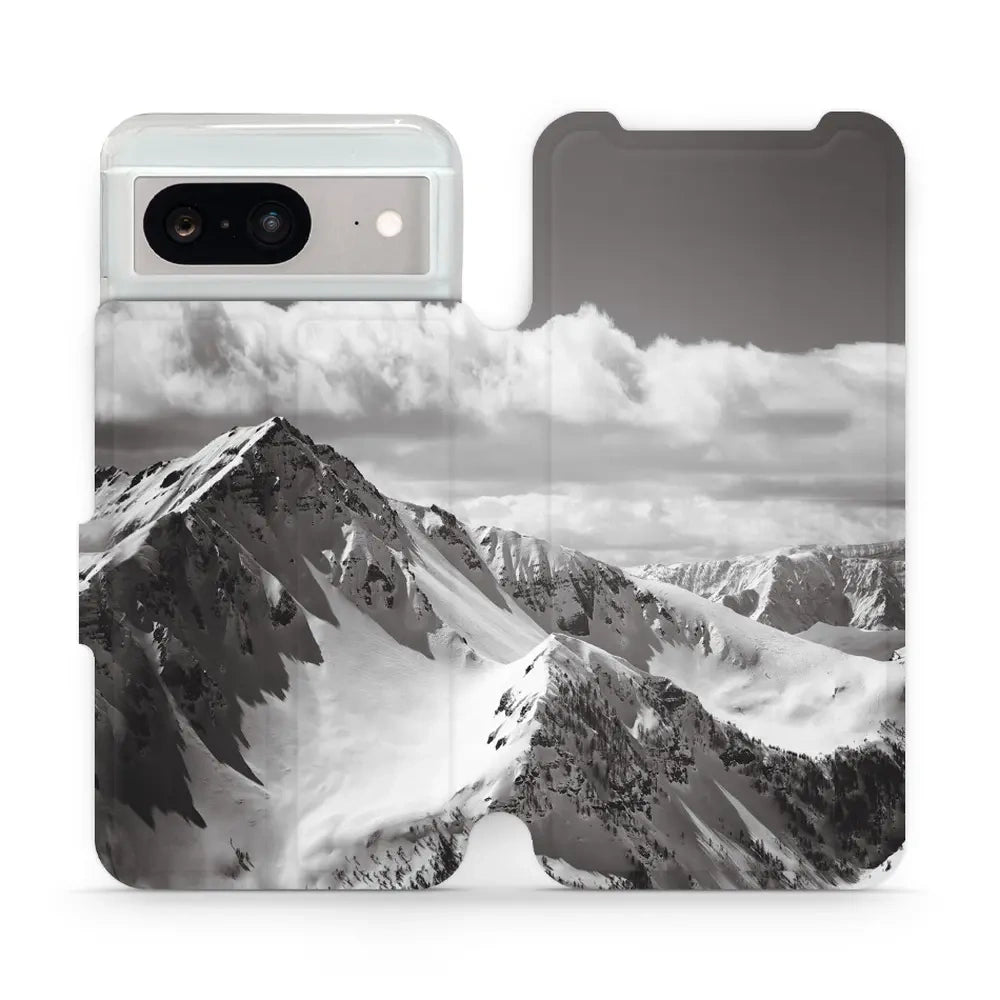 Handyhülle mit klappe für Google Pixel 8, Mobiwear Book, Berggipfel