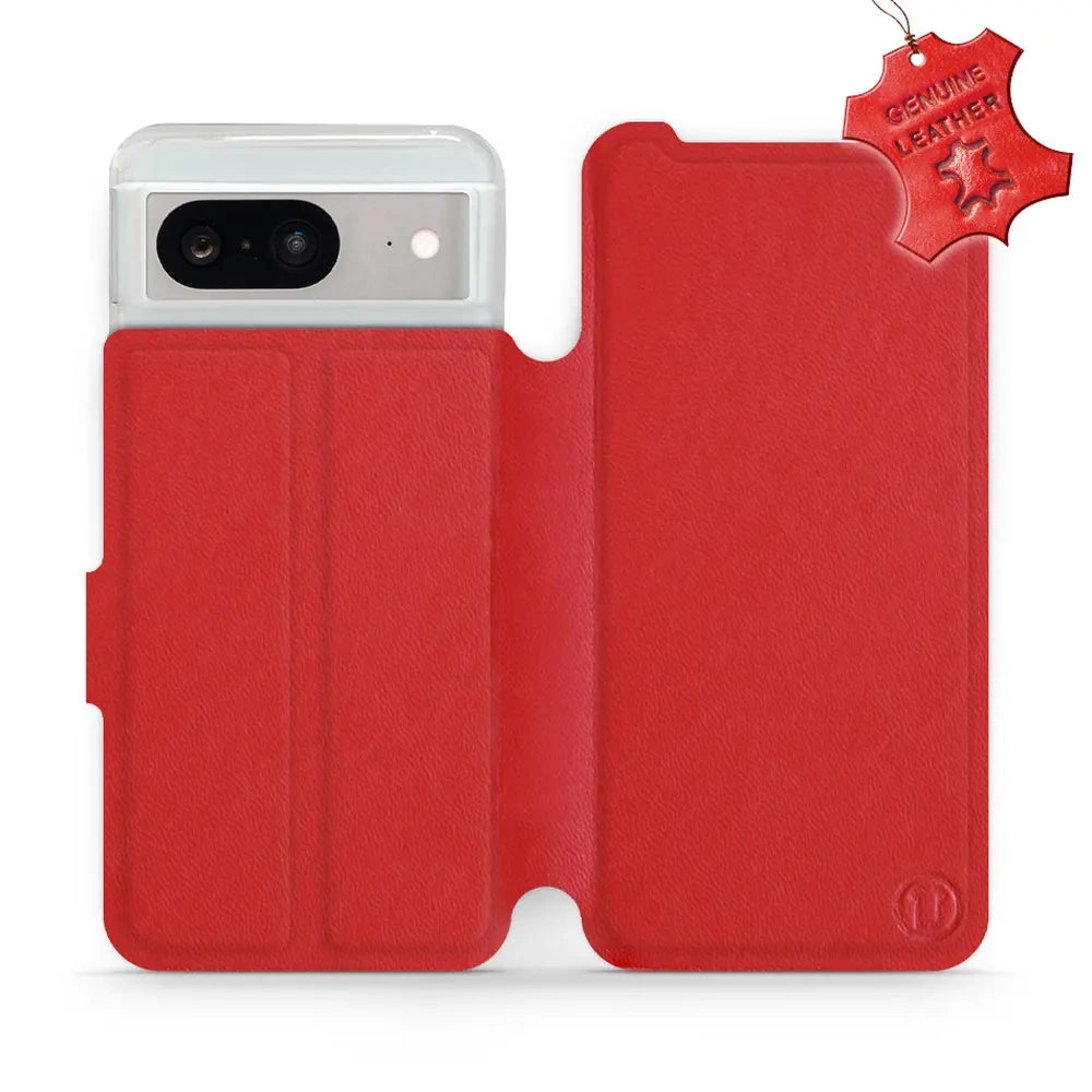 Echtleder Handyhülle für Google Pixel 8, Mobiwear Leather, Rot