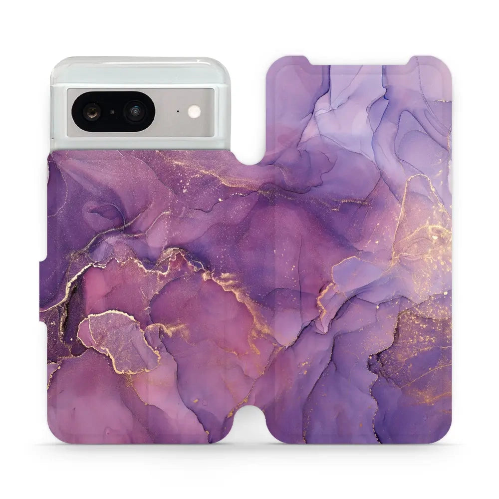 Handyhülle mit klappe für Google Pixel 8, Mobiwear Book, Violett