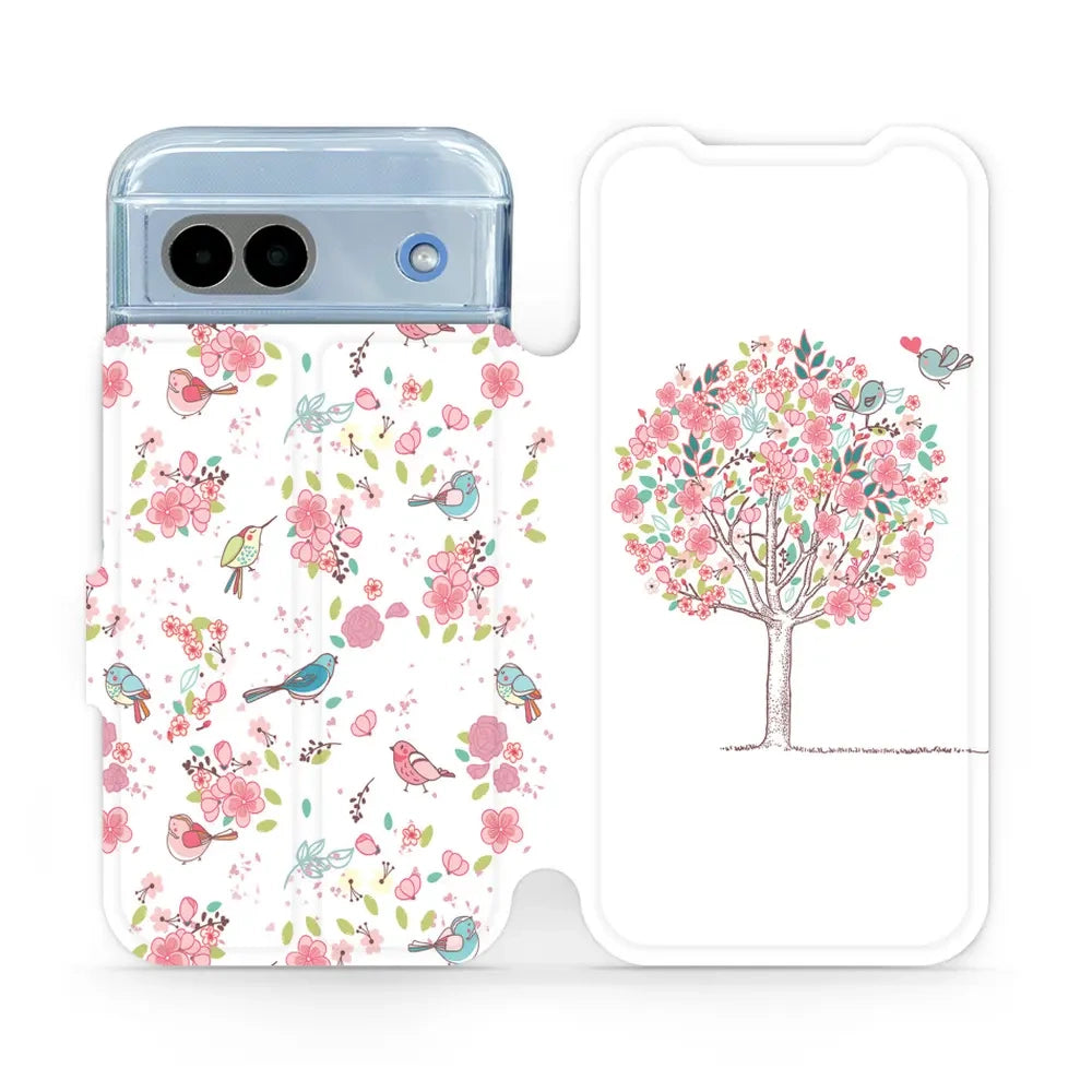 Handyhülle mit klappe für Google Pixel 8a, Mobiwear Book, Rosa Hain