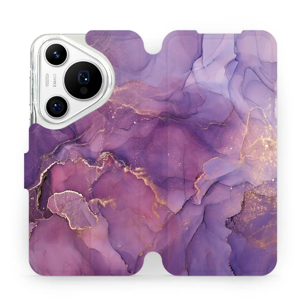 Handyhülle mit klappe für Huawei Pura 70 Pro / Pro+, Mobiwear Book, Violett