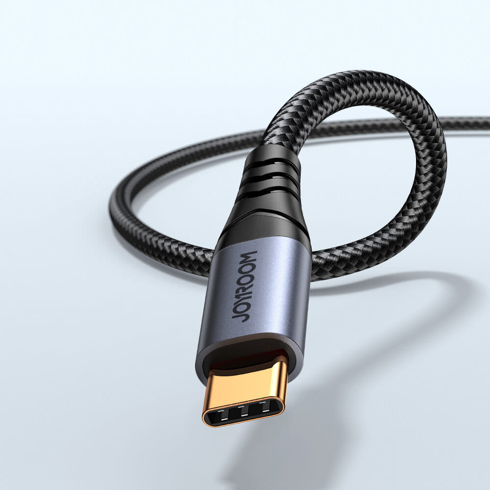 Audiokabel Mini-jack AUX 3,5 mm zu USB-C, Joyroom SY-A07, 1,2m, Schwarz