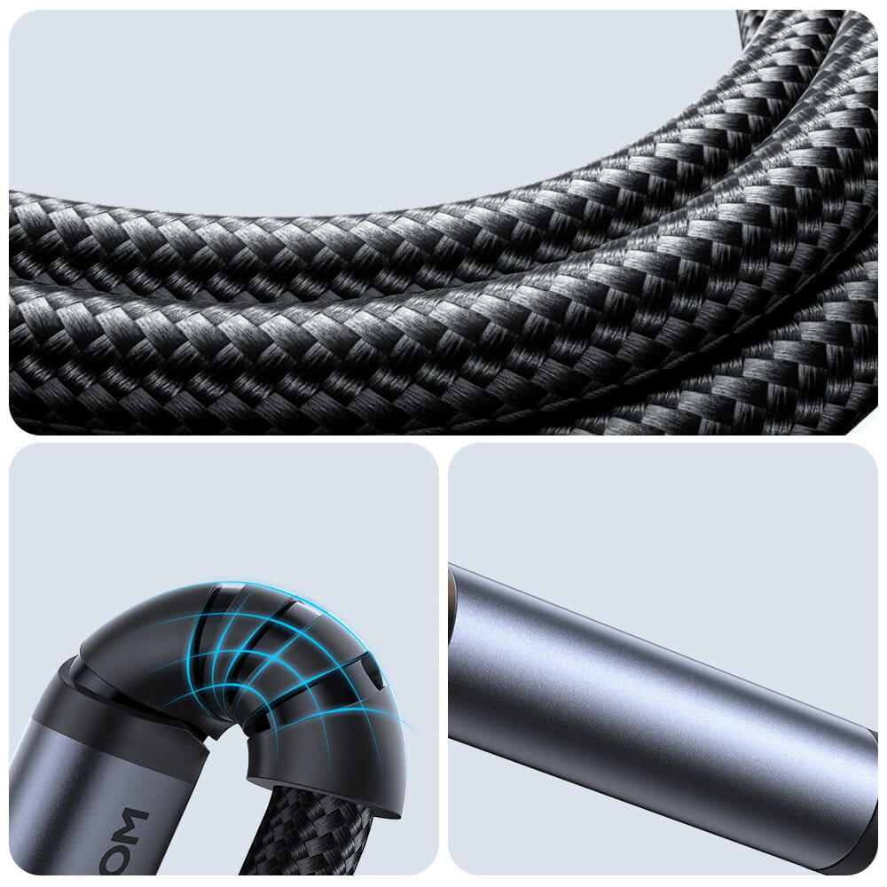 Audiokabel Mini-jack AUX 3,5 mm zu USB-C, Joyroom SY-A07, 1,2m, Schwarz