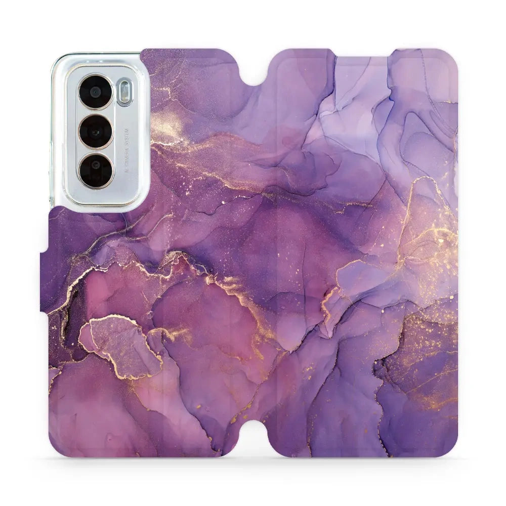 Handyhülle mit klappe für Oppo Reno 12, Mobiwear Book, Violett