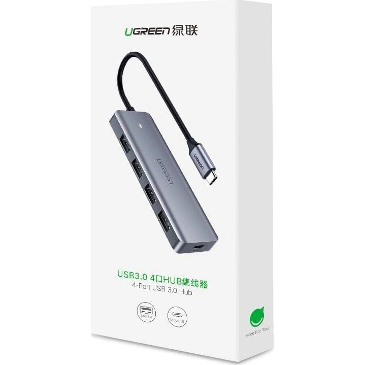 HUB 5w1 Ugreen 4x USB 3.0 Gen 1, 5Gbps, Grau