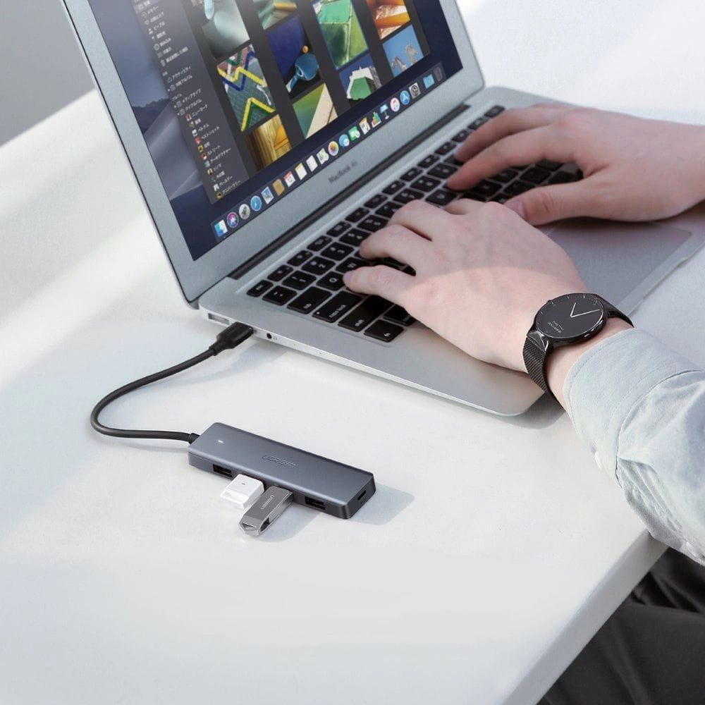 HUB 5w1 Ugreen 4x USB 3.0 Gen 1, 5Gbps, Grau