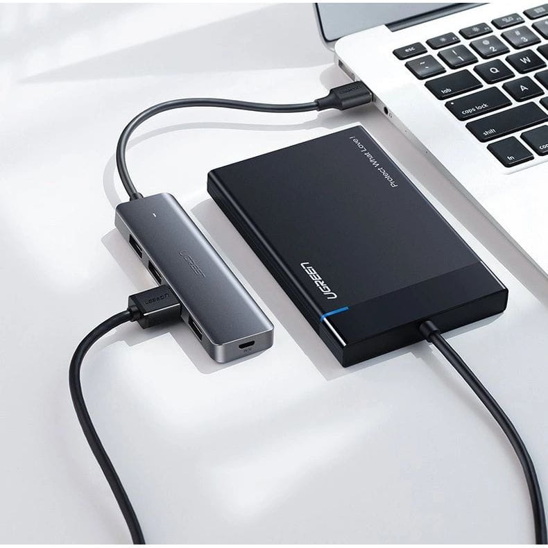 HUB 5w1 Ugreen 4x USB 3.0 Gen 1, 5Gbps, Grau