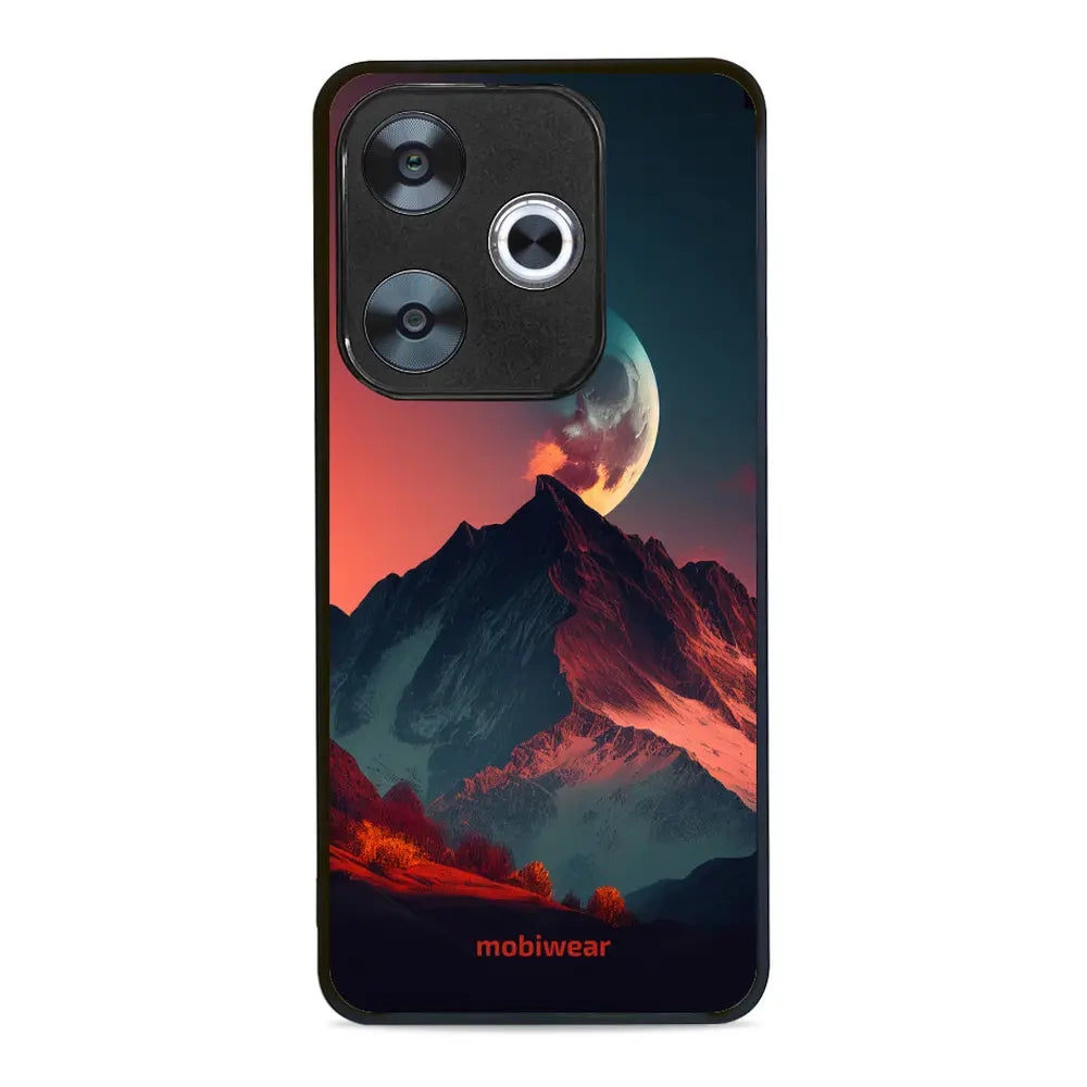 Handyhülle für Xiaomi Poco F6, Mobiwear Glossy Case, Gebirgsdämmerung