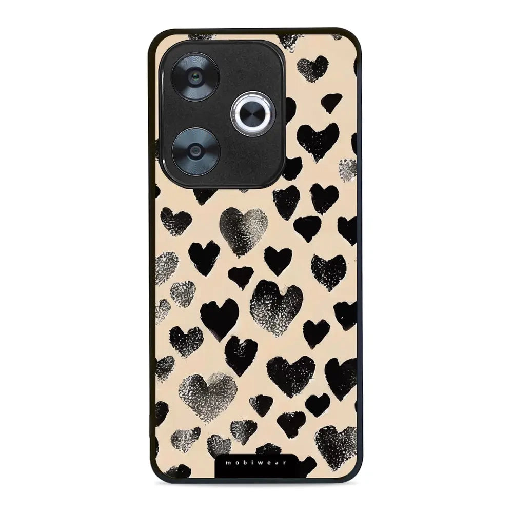 Handyhülle für Xiaomi Poco F6, Mobiwear Glossy Case, Beige Liebe