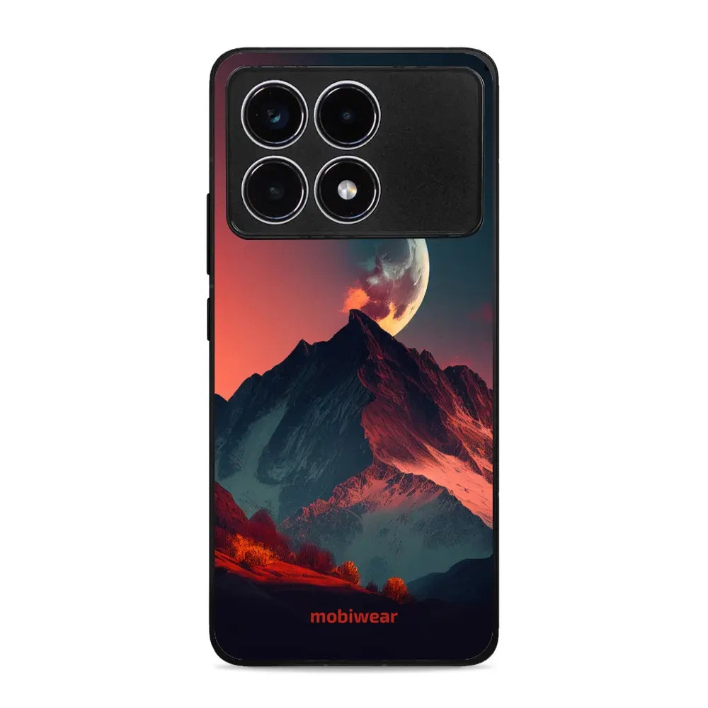 Handyhülle für Xiaomi Poco F6 Pro, Mobiwear Glossy Case, Gebirgsdämmerung