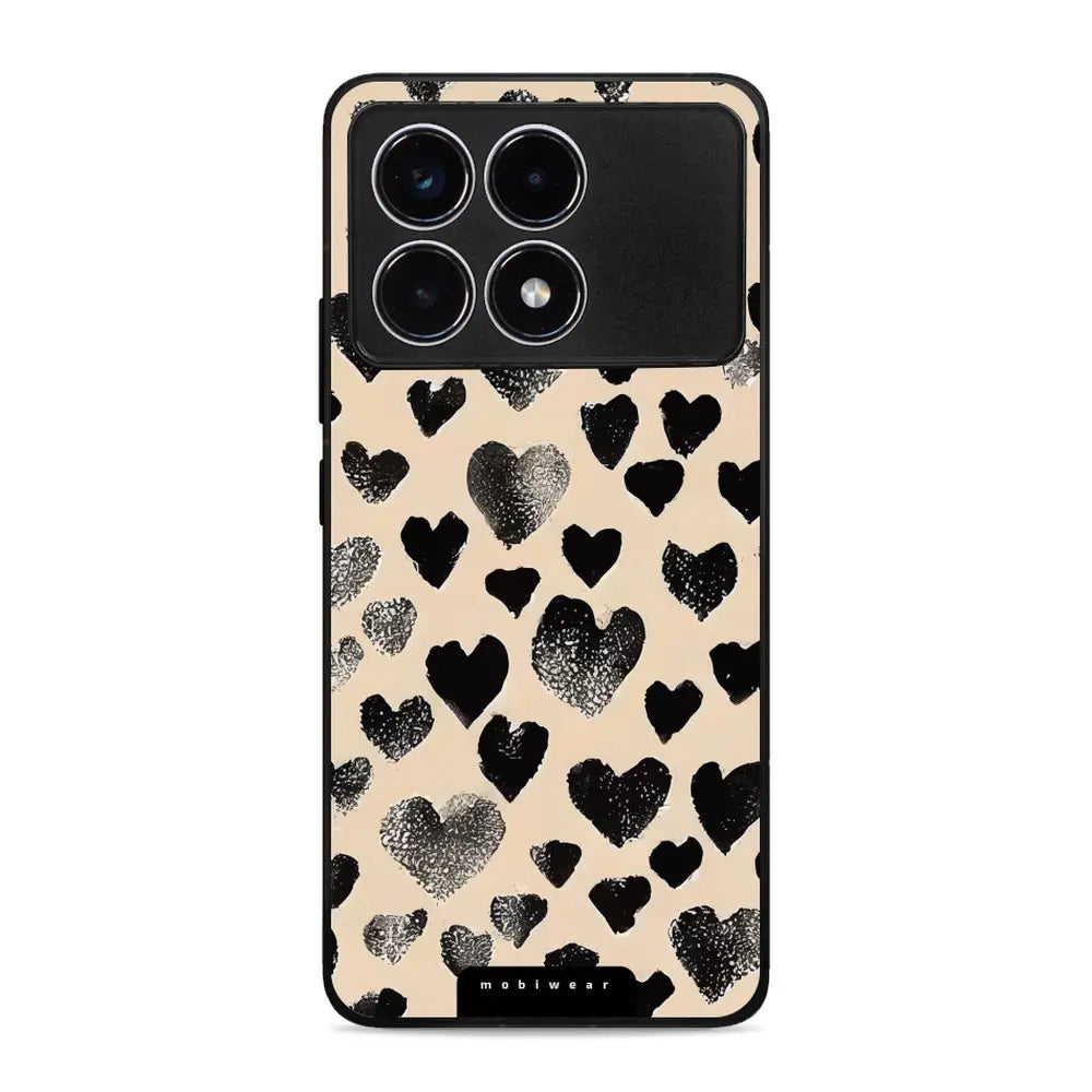 Handyhülle für Xiaomi Poco F6 Pro, Mobiwear Glossy Case, Beige Liebe