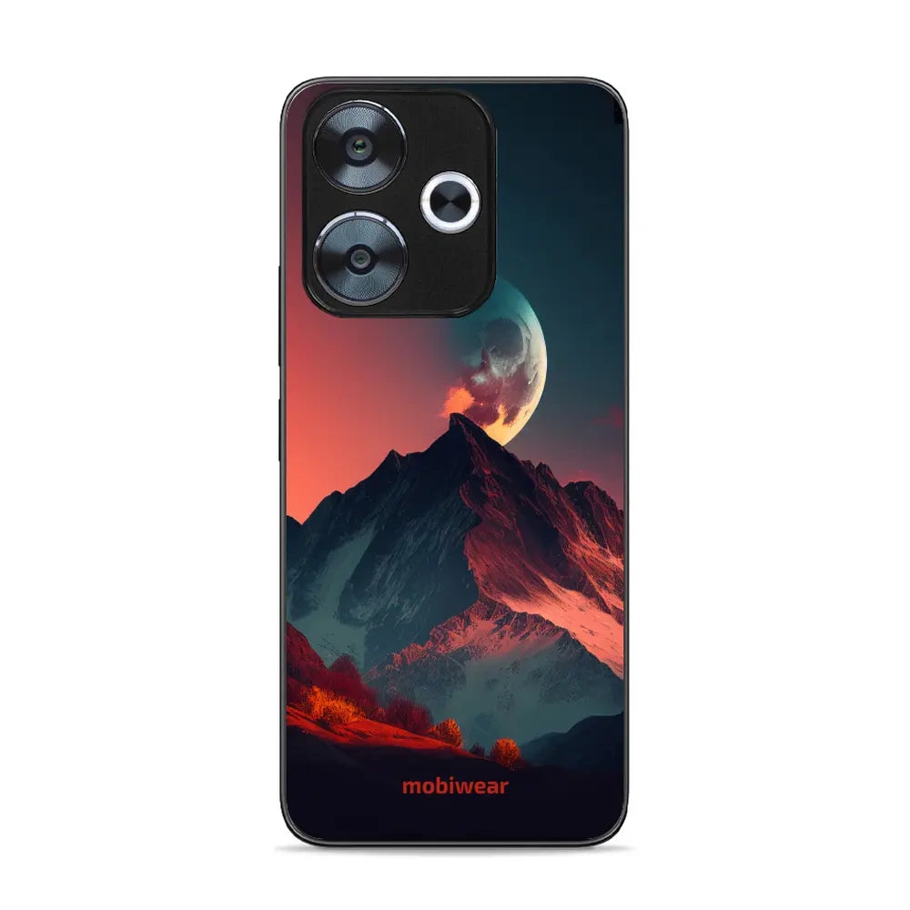 Handyhülle für Xiaomi Redmi 13 4G, Mobiwear Glossy Case, Gebirgsdämmerung