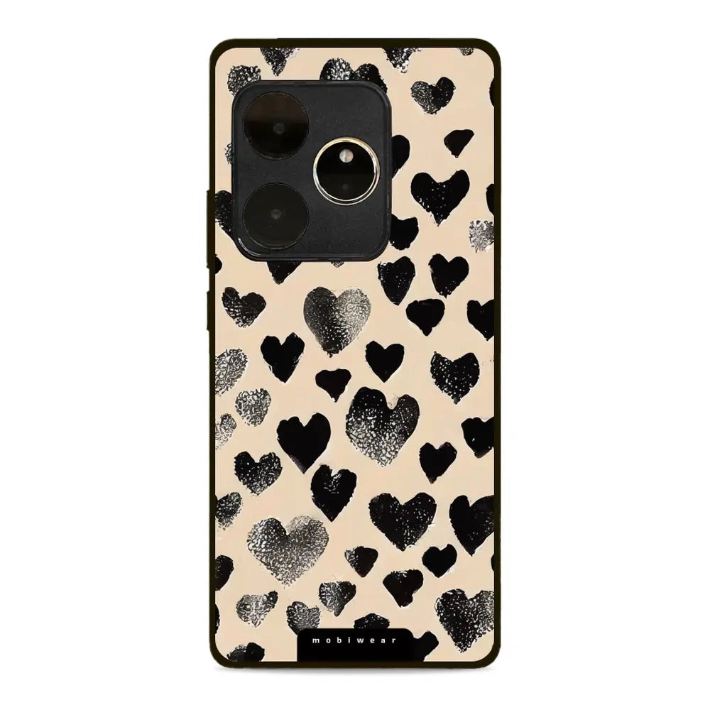 Handyhülle für Realme GT 6, Mobiwear Glossy Case, Beige Liebe