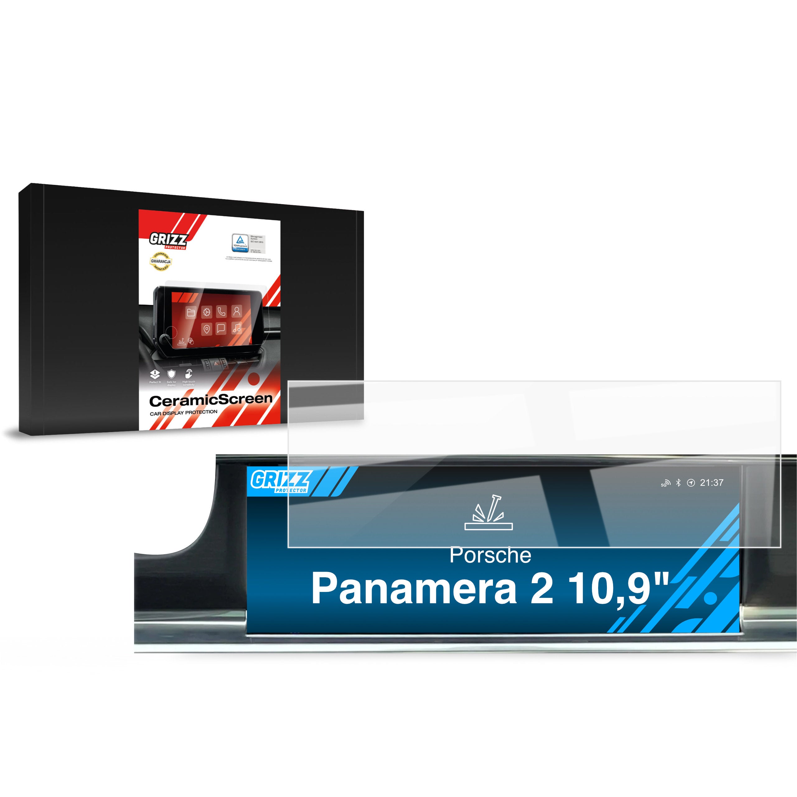 Keramische Autodisplayfolie für Porsche Panamera 2 (2016-2023), Grizz Protector