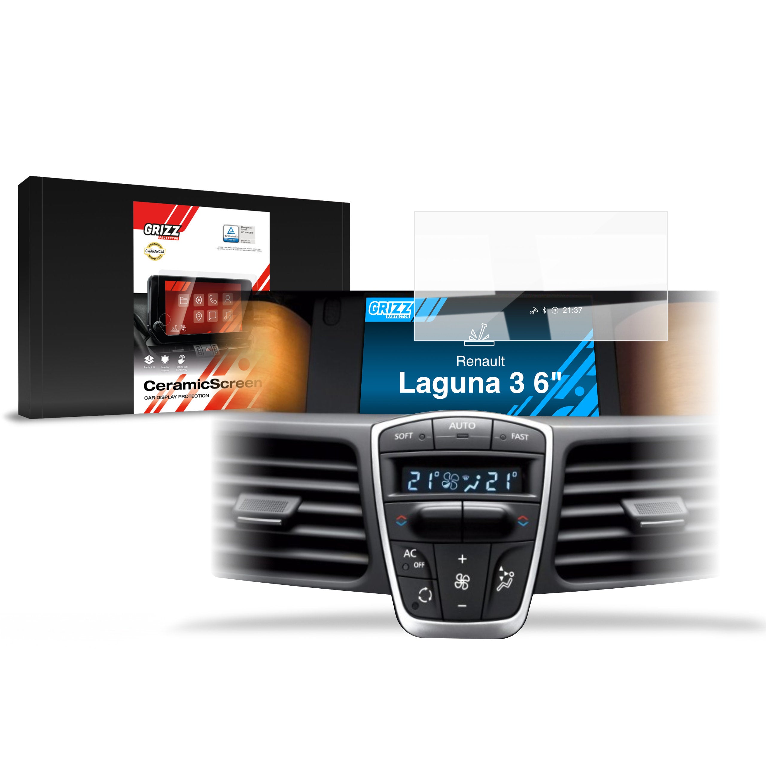 Keramische Autodisplayfolie für Renault Laguna 3 (2007-2012), Grizz Protector