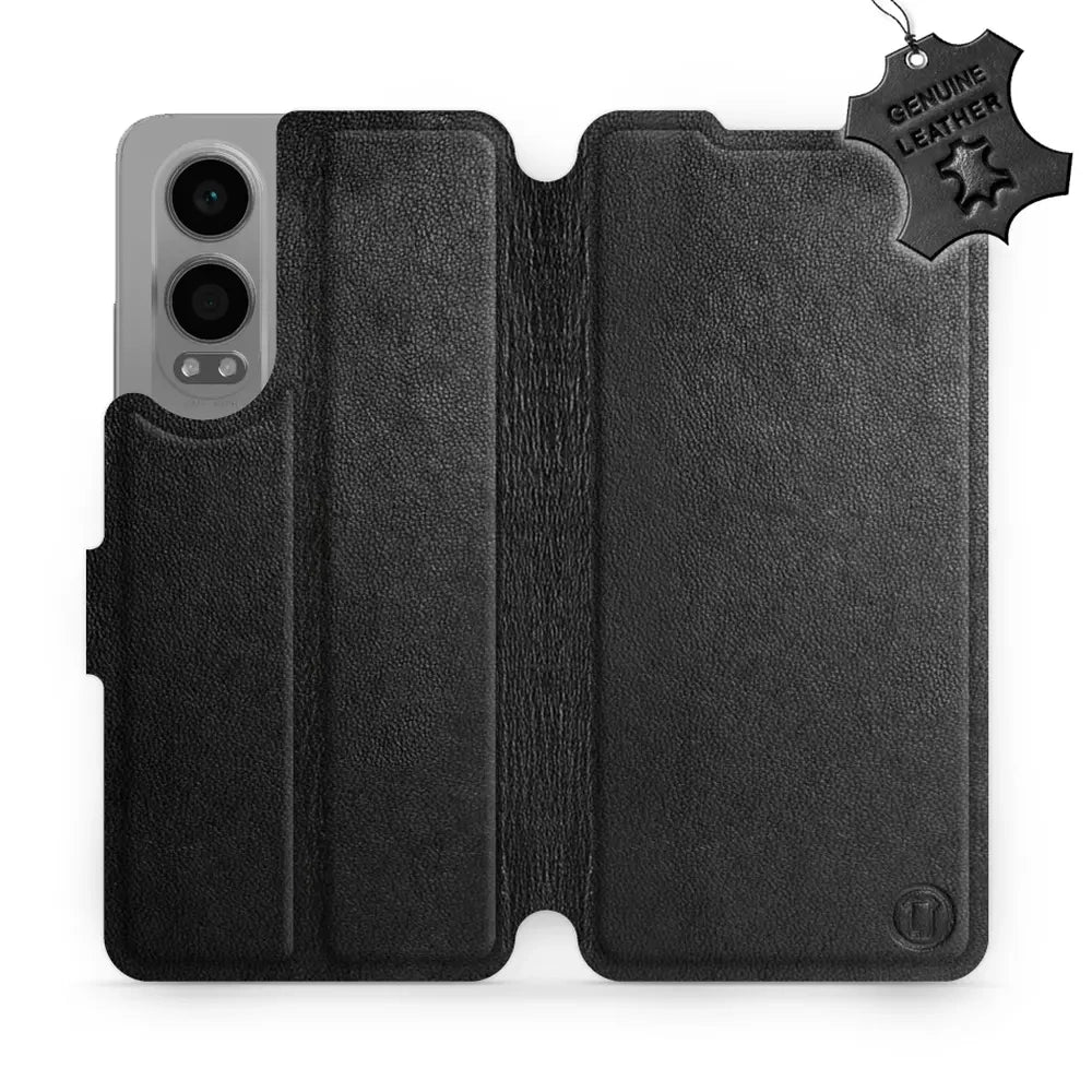 Echtleder Handyhülle für OnePlus Nord CE4 Lite 5G, Mobiwear Leather, Schwarz