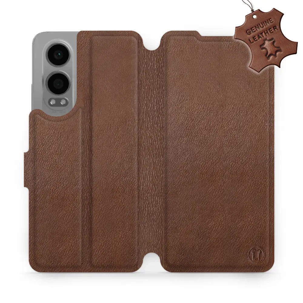 Echtleder Handyhülle für OnePlus Nord CE4 Lite 5G, Mobiwear Leather, Braun