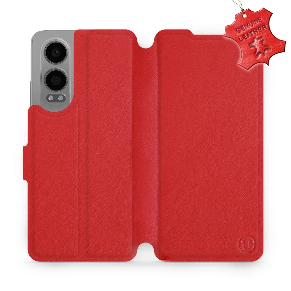 Echtleder Handyhülle für OnePlus Nord CE4 Lite 5G, Mobiwear Leather, Rot