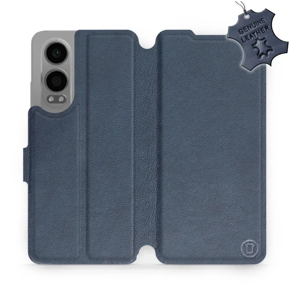 Echtleder Handyhülle für OnePlus Nord CE4 Lite 5G, Mobiwear Leather, Dunkelblau