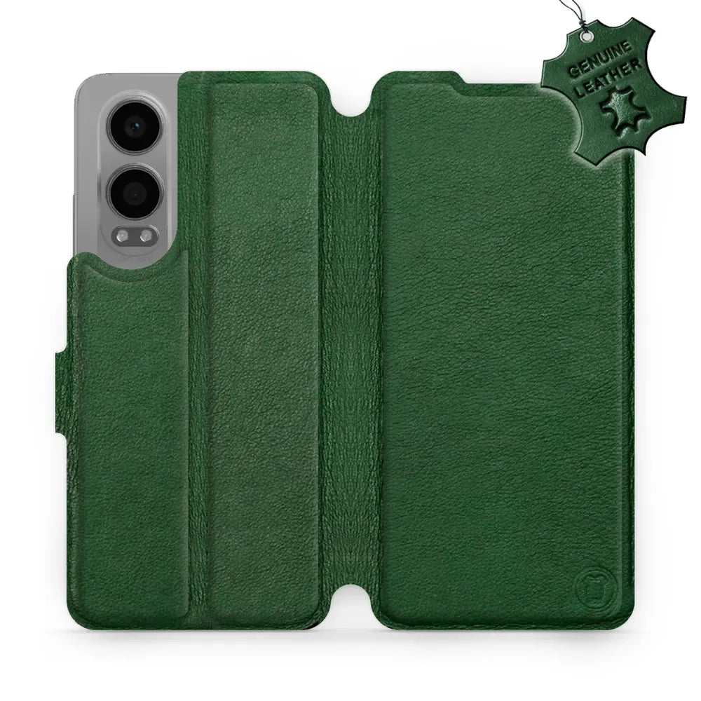 Echtleder Handyhülle für OnePlus Nord CE4 Lite 5G, Mobiwear Leather, Grün