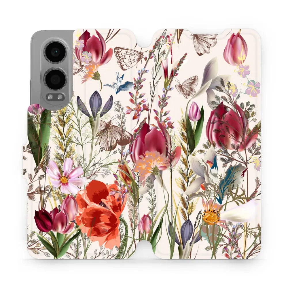 Handyhülle mit klappe für OnePlus Nord CE4 Lite 5G, Mobiwear Book, Blumenstrauß